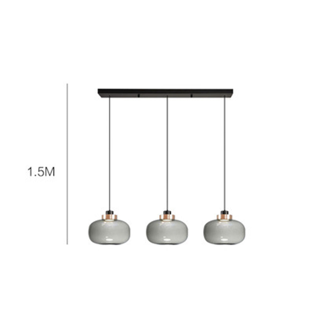 Minimalist Glass Smoke Gray Pendant Light - Cueteks