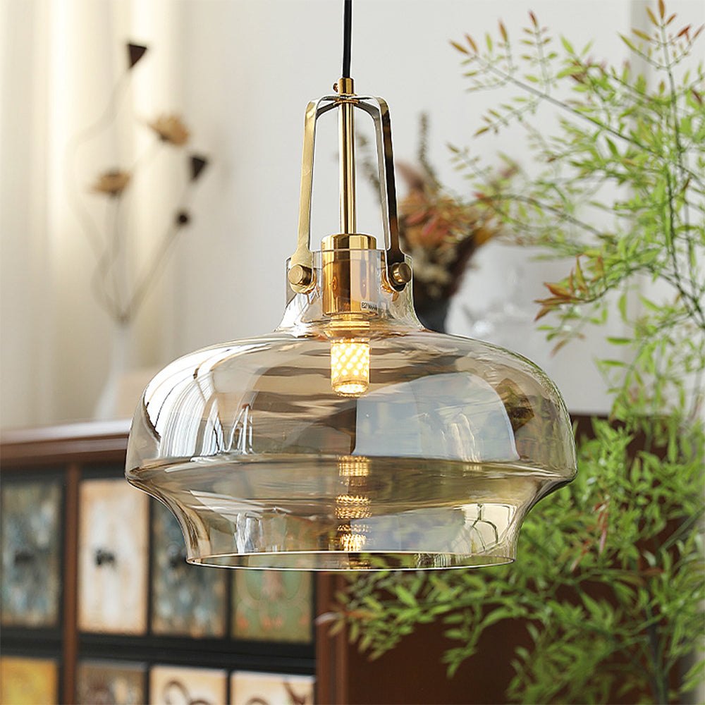 Modern Clear Fish Tank Shaped Glass Pendant Light - Cueteks