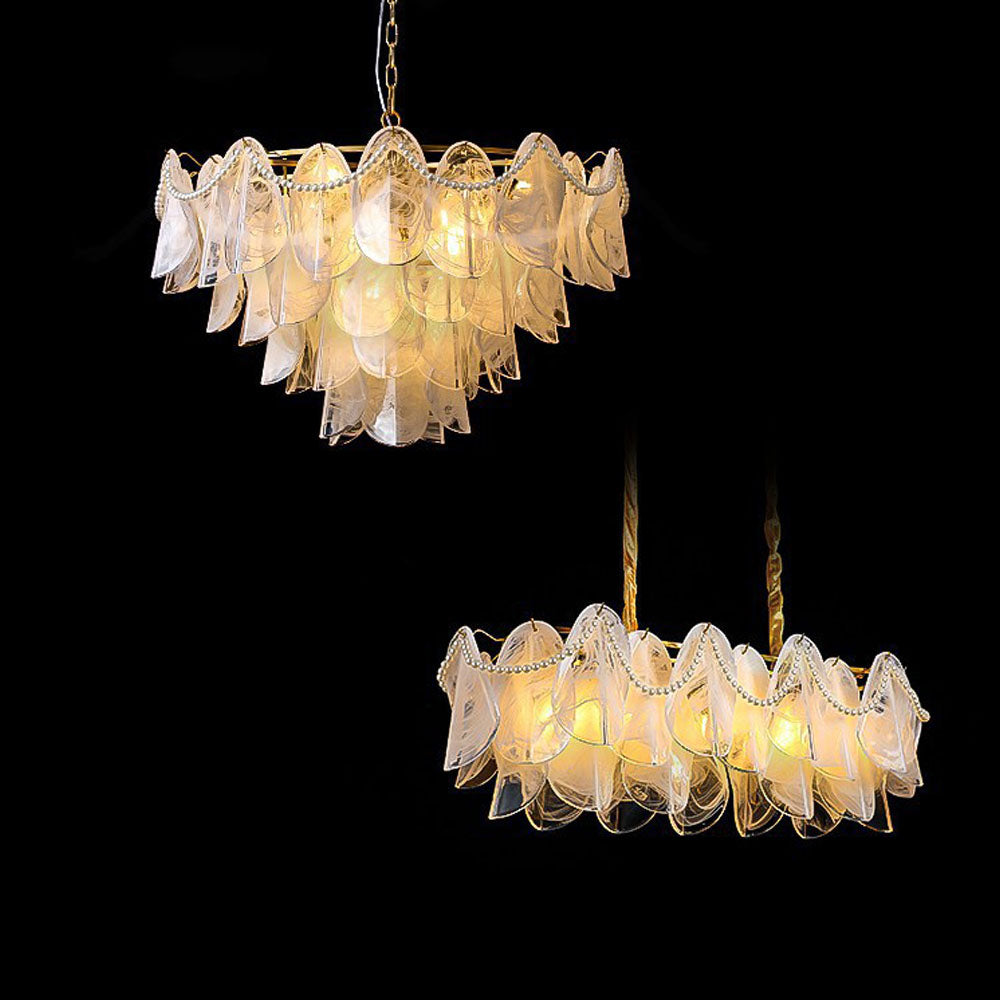 Contemporary Cloud-Inspired Frosted Glass Living Room Chandelier - Cueteks
