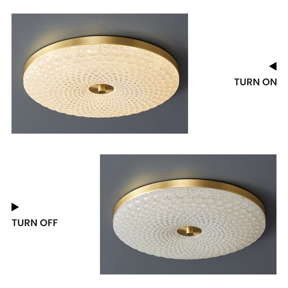 Modern Crystal Ceiling Light LED Creative Copper Ceiling Lamp - Cueteks