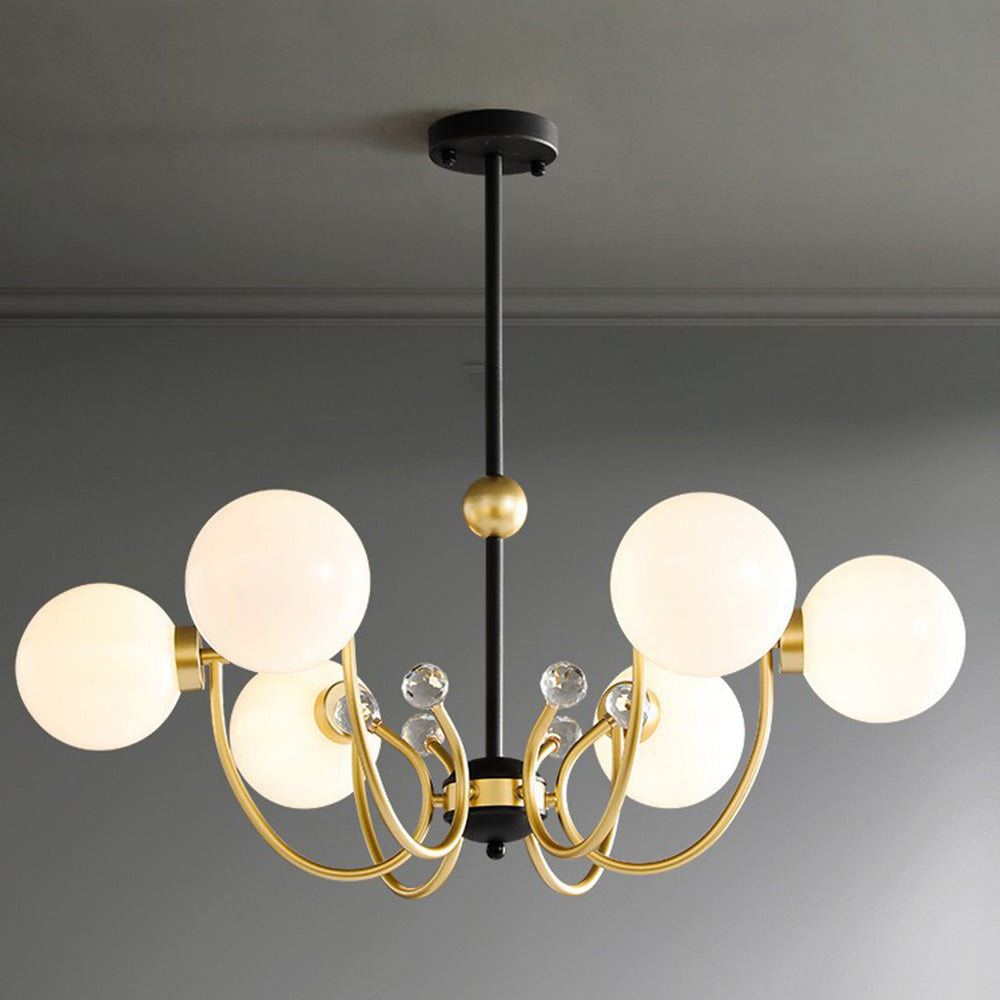 Black Adjustable Sputnik Chandeliers - Cueteks