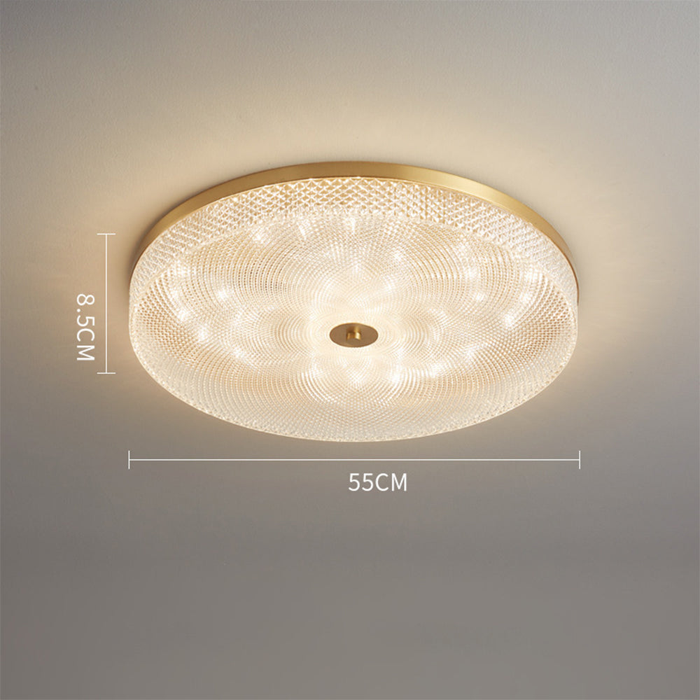 Modern Simple Crystal Copper Ceiling Light - Cueteks