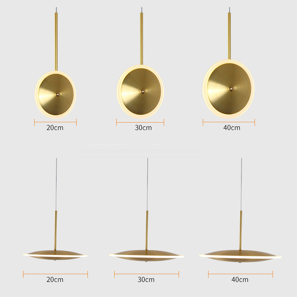 Modern Gold Chandelier Round Restaurant Lamps - Cueteks