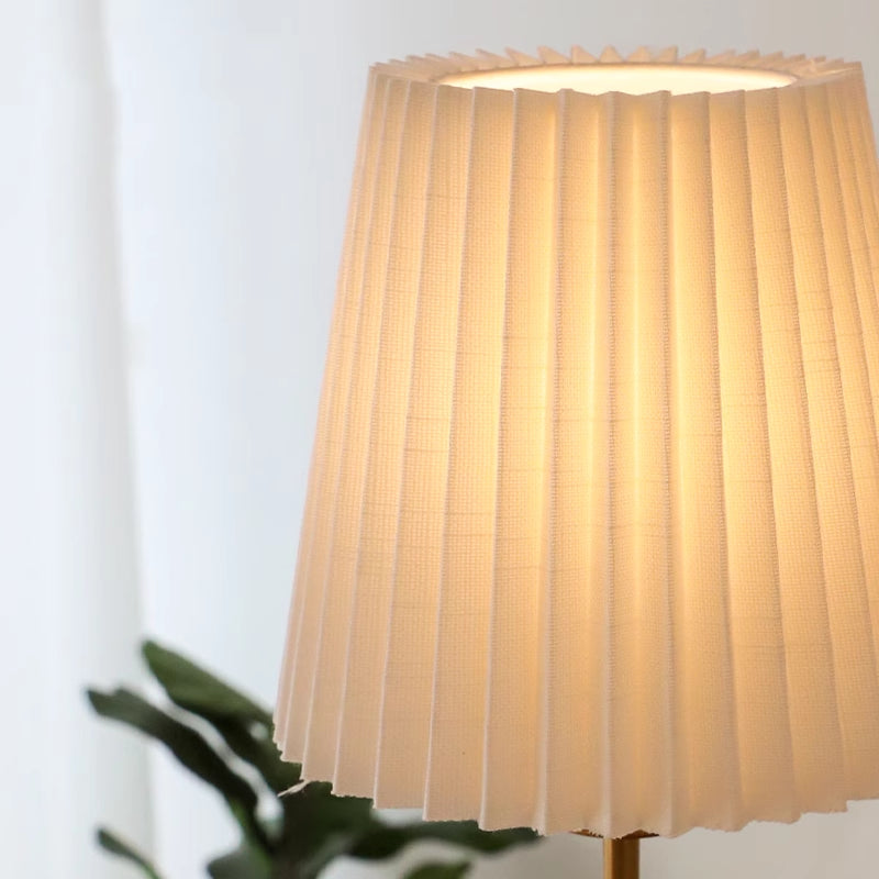 Vintage Pleated Pendant Lampshade Brass Dining Room Chandelier - Cueteks