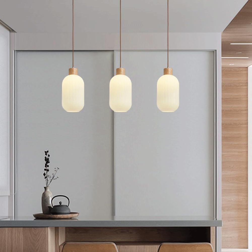 Vintage Milky White Glass Pendant Lights - Cueteks