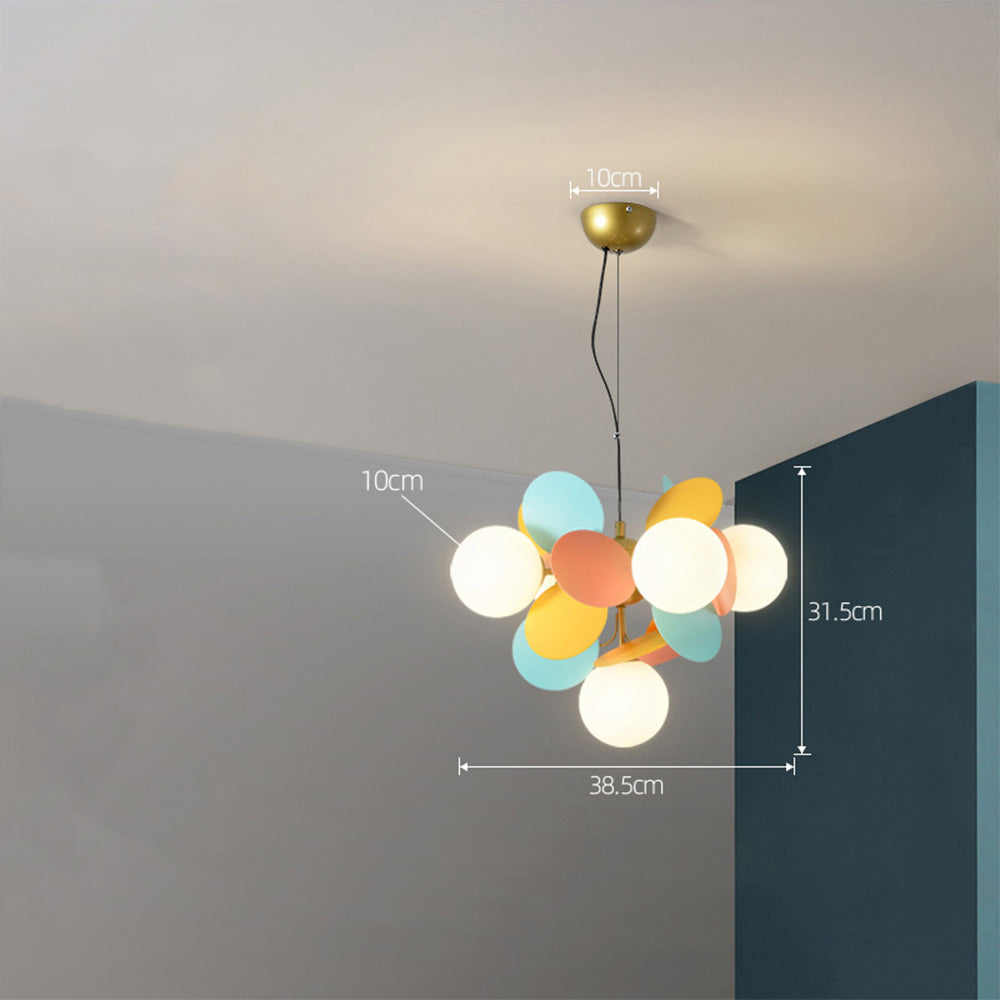 Modern Multicolored Flower-Branch Shaped Ceiling Chandelier Light - Cueteks