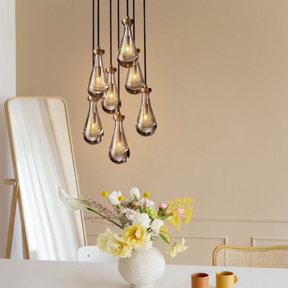 Modern Art Deco Raindrop Chandelier - Cueteks
