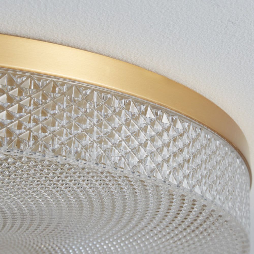 Modern Simple Crystal Copper Ceiling Light - Cueteks