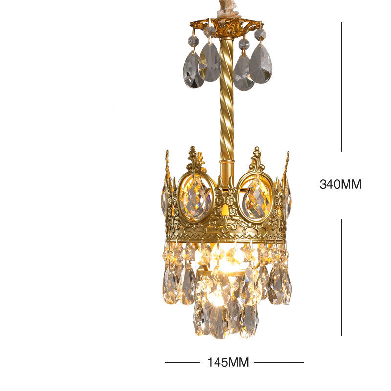Retro French Gold Crystal Chandelier - Cueteks