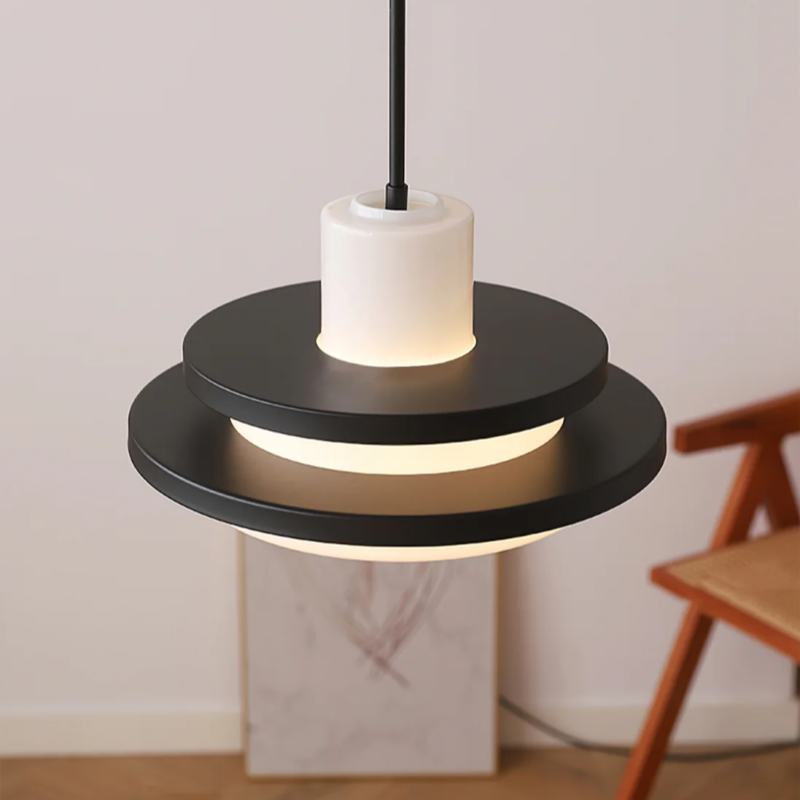 Vintage Bauhaus Equator Glass Pendant lamps - Cueteks