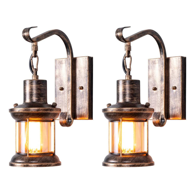Alessio Industrielle Retro Innen Wandleuchte aus Glas - Cueteks