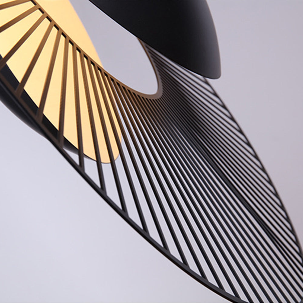 Minimalist Black Metal Pendant Light for Dining Room - Cueteks