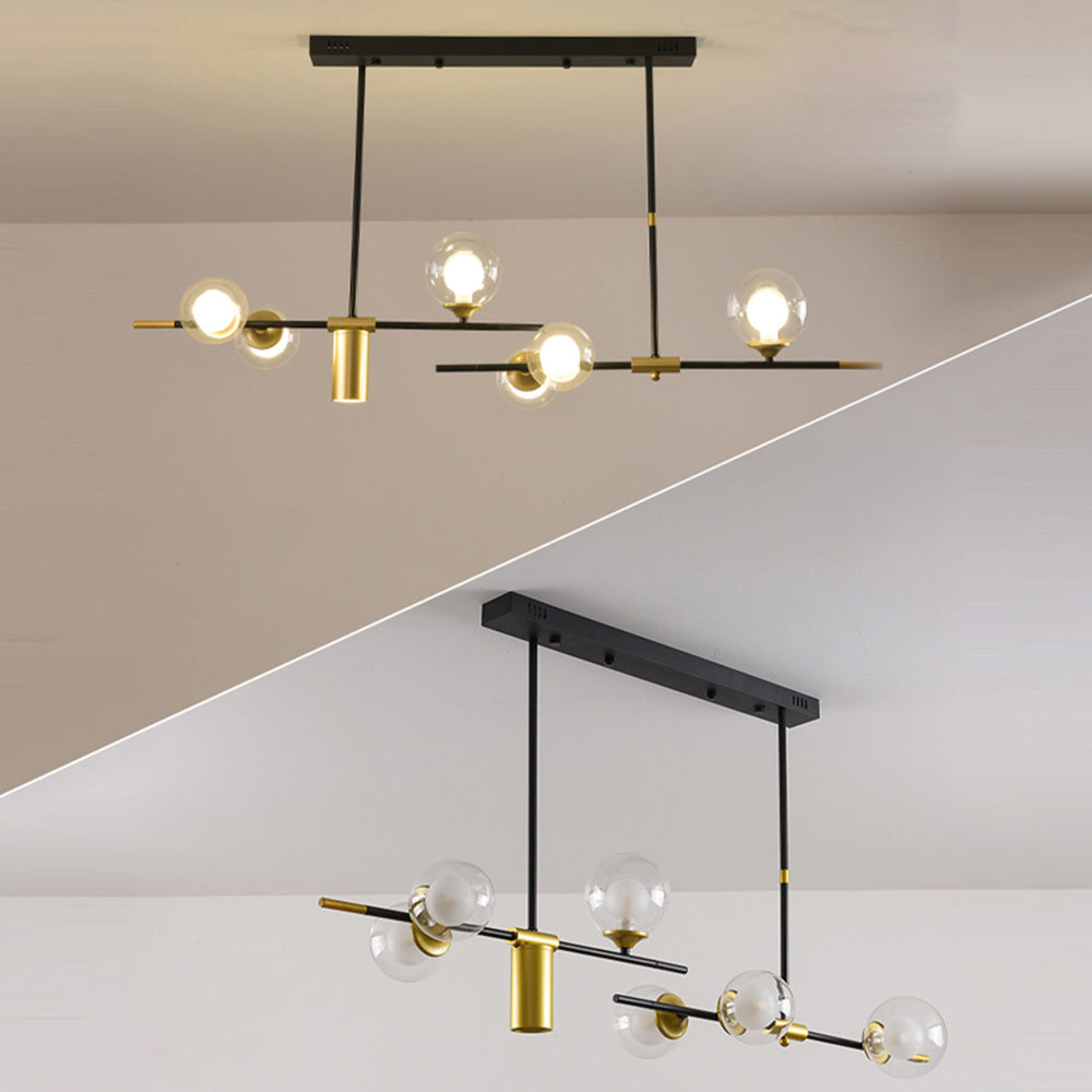 Brass Contemporary LED Chandelier Sputnik Chandelier 7-Light - Cueteks