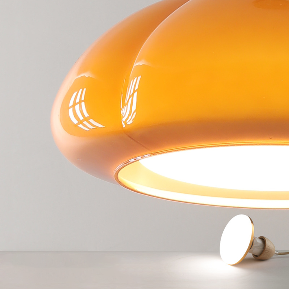 Vintage Glass Pumpkin Pendant Light - Cueteks