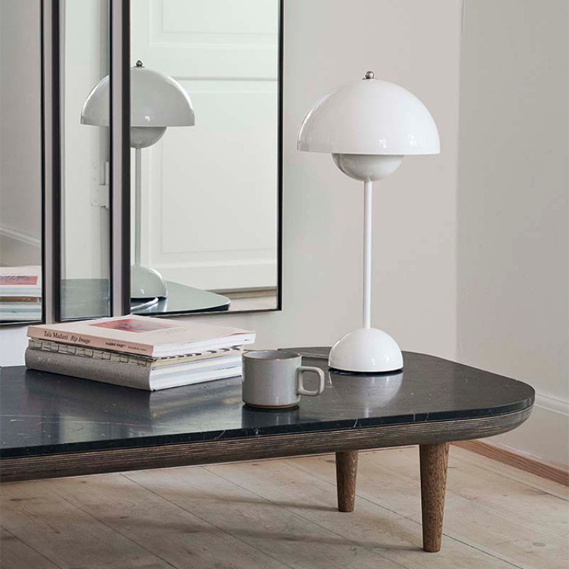 Morandi Mushroom Table Lamp, Rechargeable, Multi Colors, Metal - Cueteks