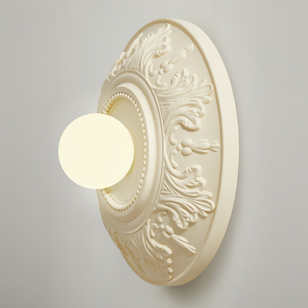 Cream Style Glass Milky Coffee Wall Light Fixtures - Cueteks