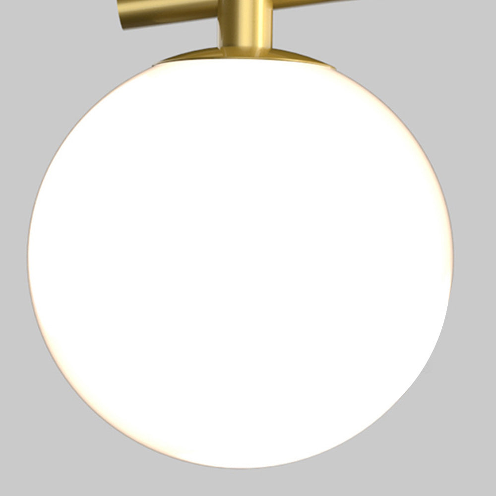 Modern Nordic Glass Ball Semi Flush Chandelier - Cueteks