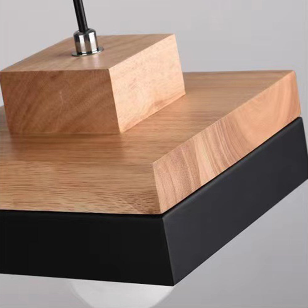 Industrial Wood Pendant Light - Cueteks