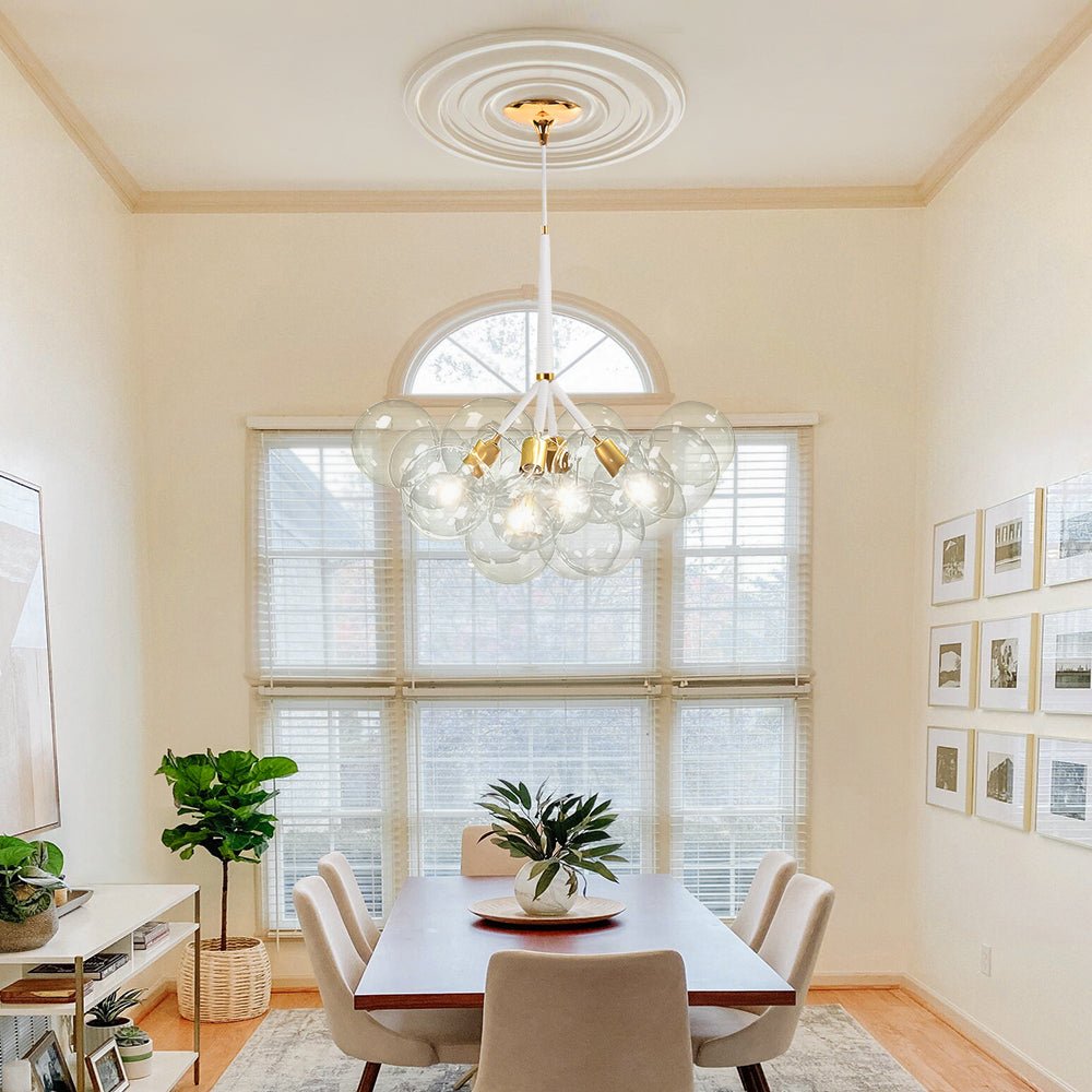 Large Glass Bubble Chandelier for Living Room - Cueteks