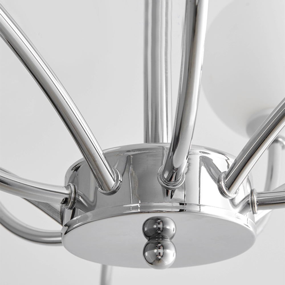 White Glass Globe Sputnik Shape Chandelier - Cueteks