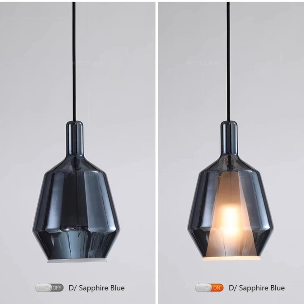 Modern Multicolored Glass Pendant Lamp for Dining - Cueteks