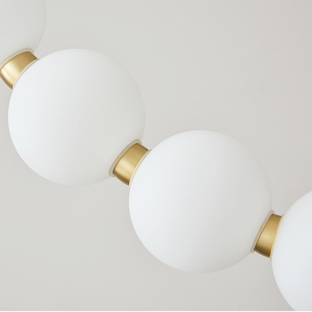 Unique Pearl Design White Ball LED Necklace Chandelier - Cueteks