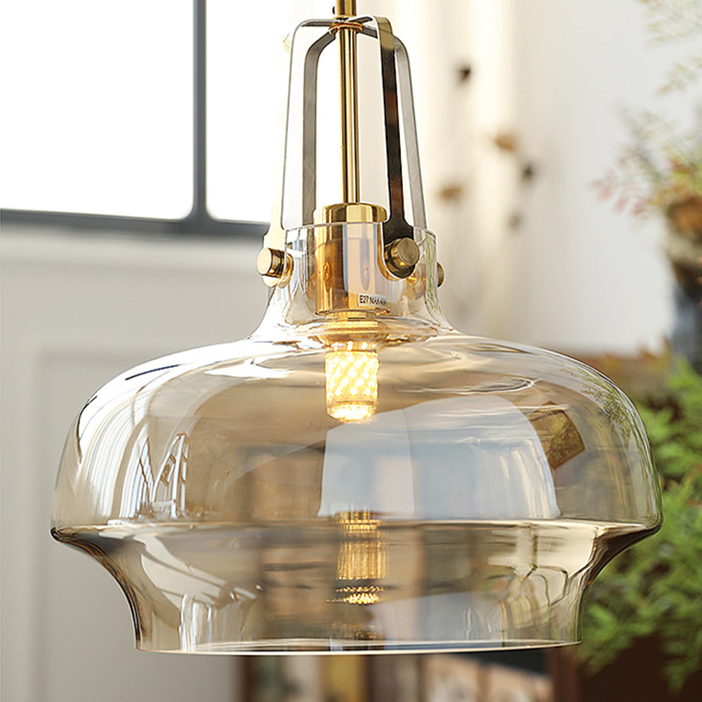 Modern Clear Fish Tank Shaped Glass Pendant Light - Cueteks