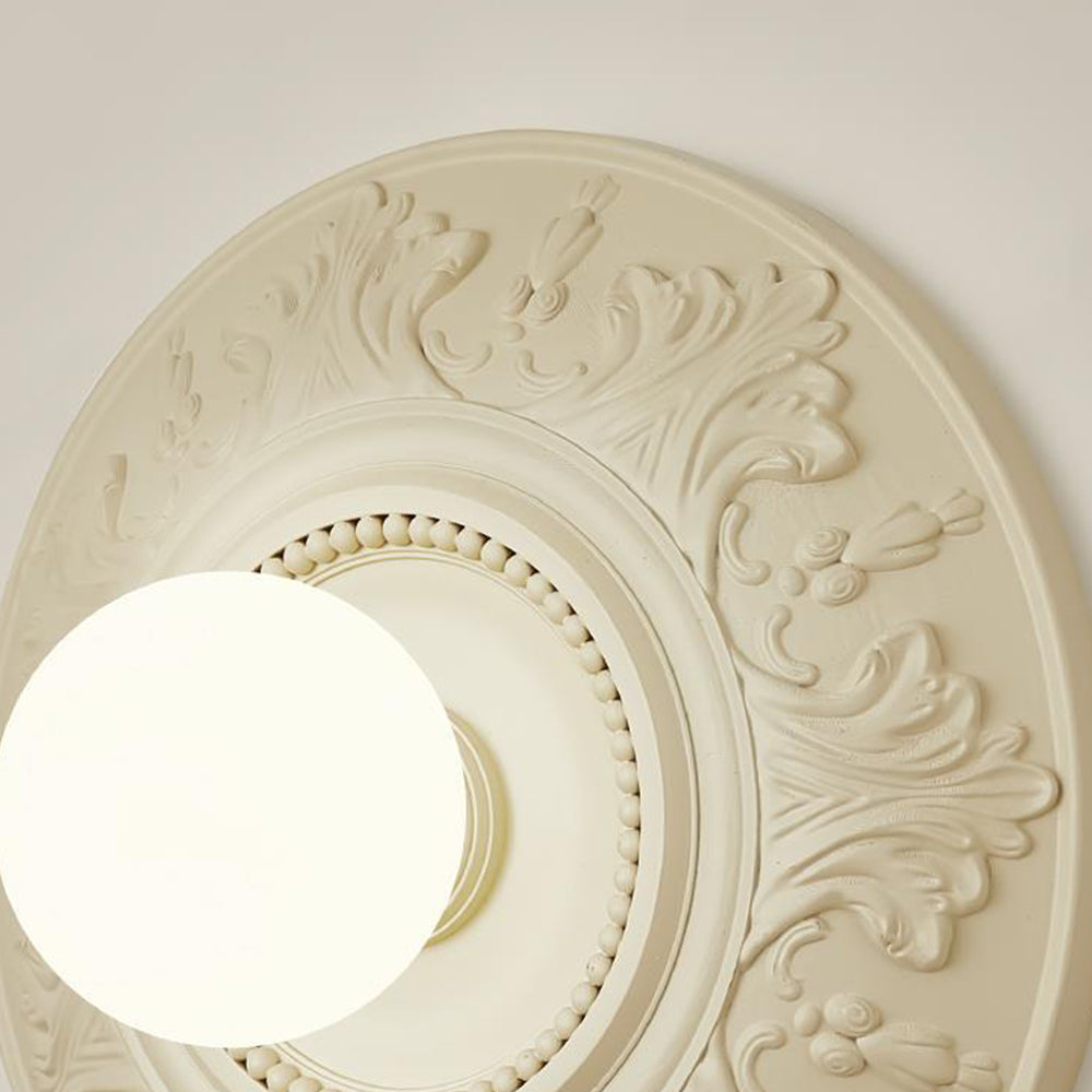 Cream Style Glass Milky Coffee Wall Light Fixtures - Cueteks