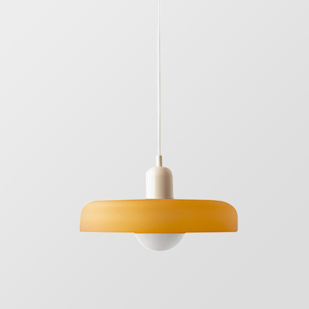 Morandi Disc Orb Bauhaus Colorful Glass Pendant Light - Cueteks