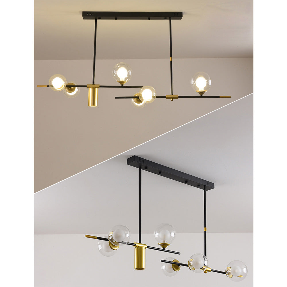 Brass Contemporary LED Chandelier Sputnik Chandelier 7-Light - Cueteks