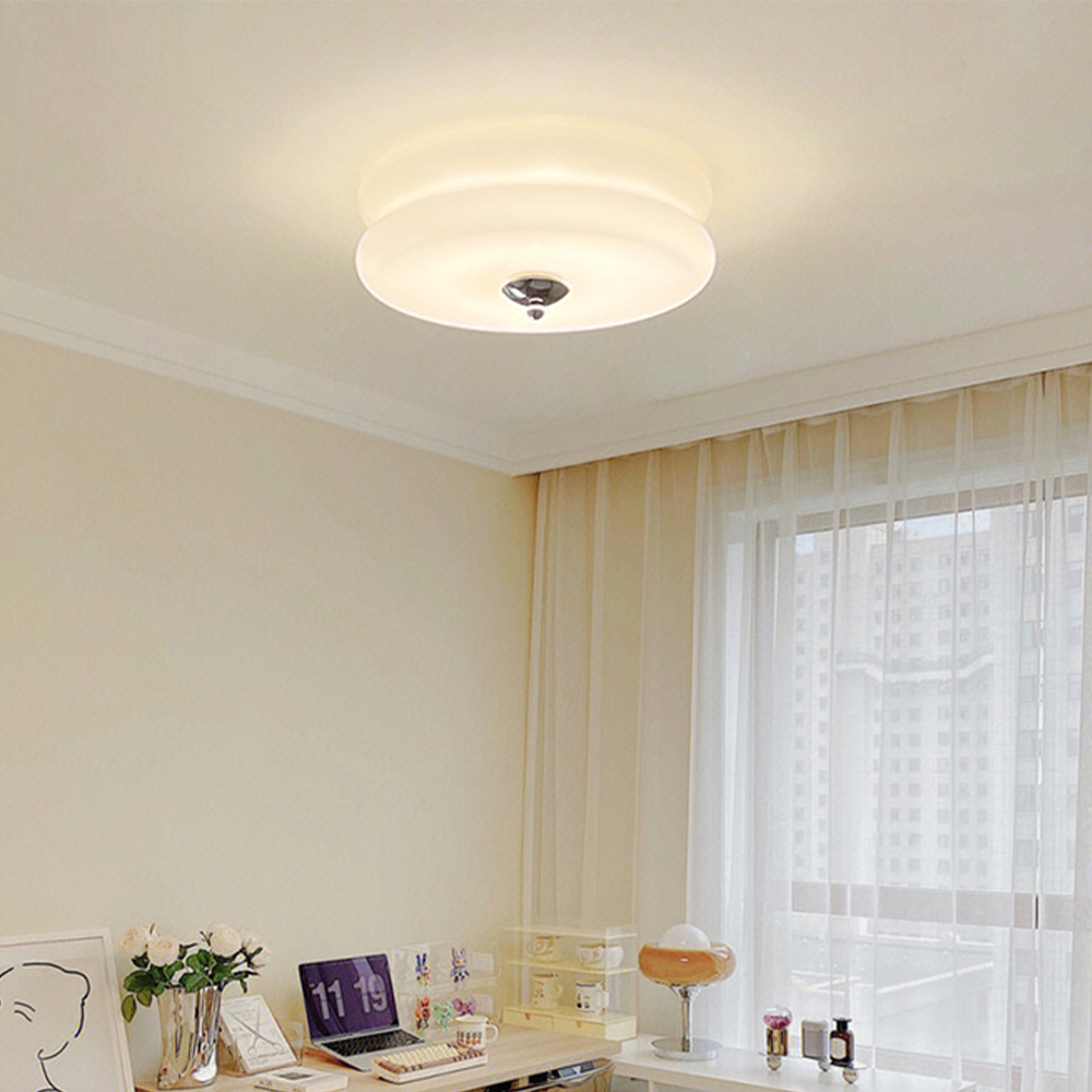 Art Deco Cream Cake Ceiling Light - Cueteks
