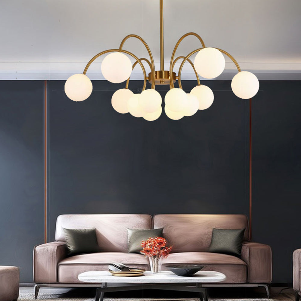 Modern Gold Sputnik Shape Chandelier - Cueteks
