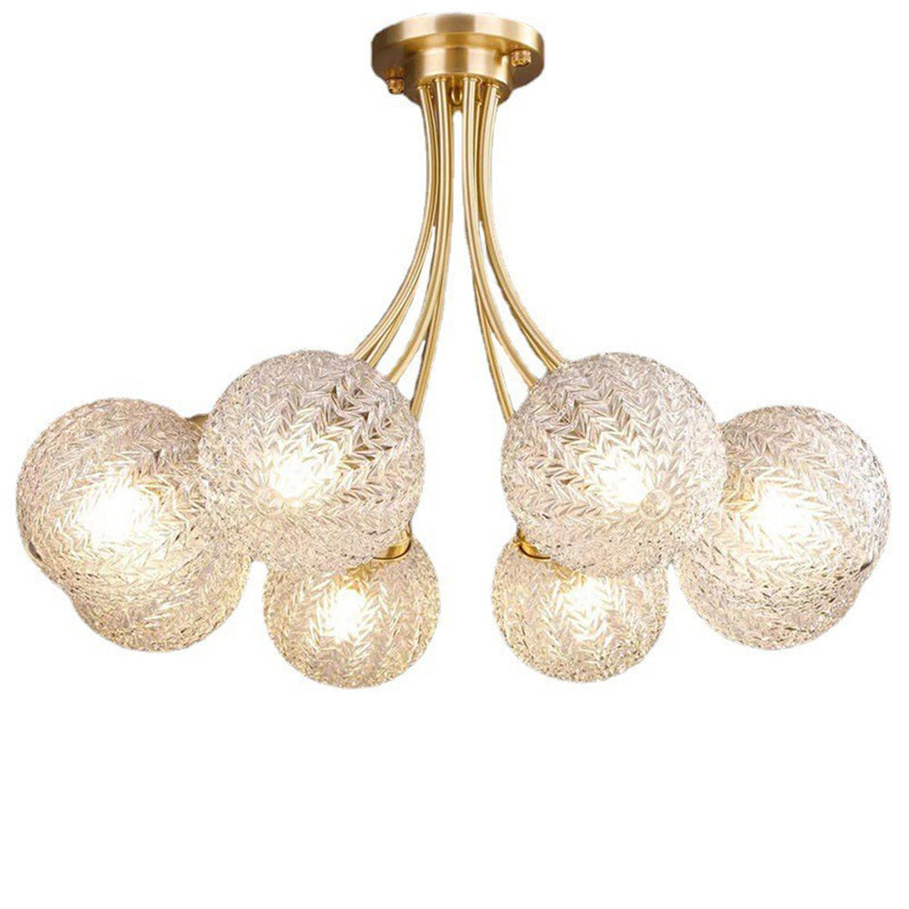 Mid Century Circle Metal Chandelier For Living Room - Cueteks