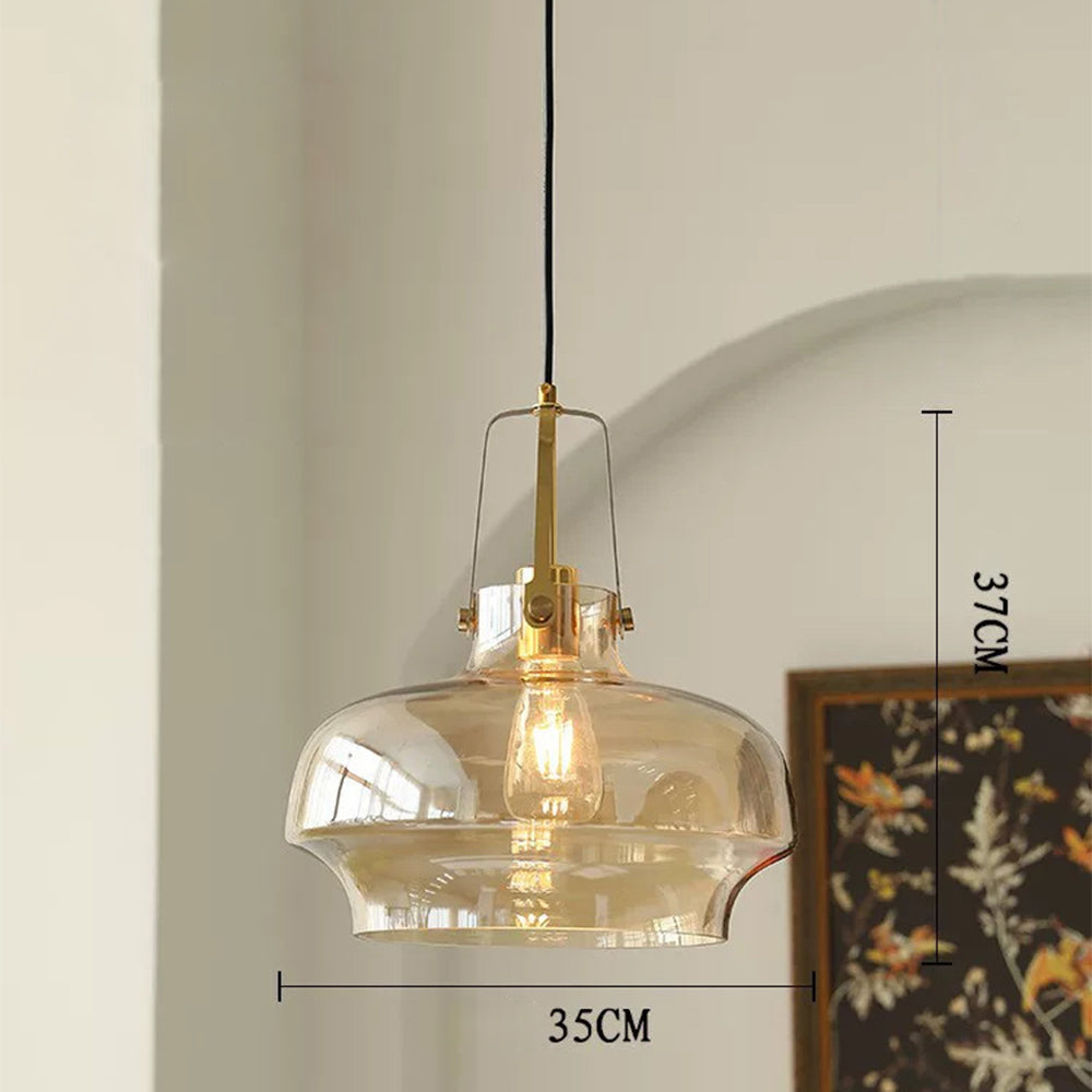 Modern Clear Fish Tank Shaped Glass Pendant Light - Cueteks