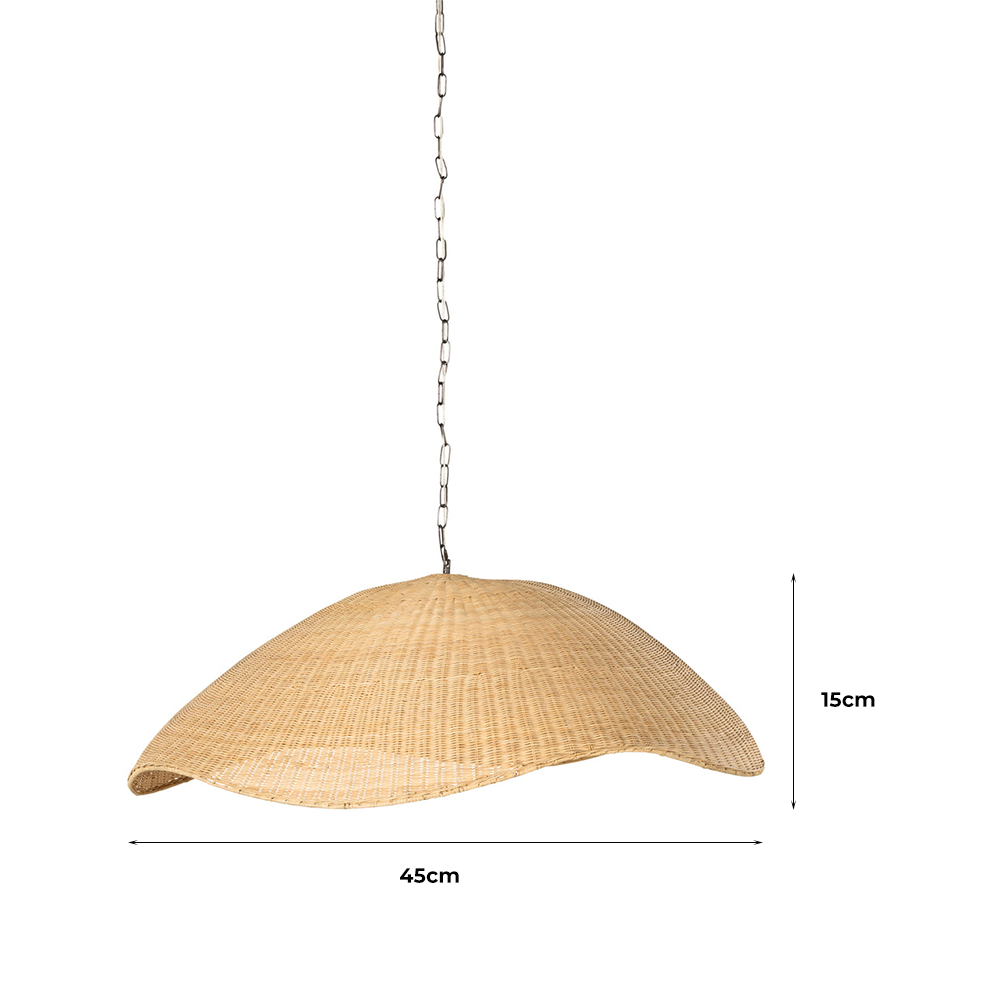 Natural Minimalistic Woven Rattan Handmade Hanging Lamp - Cueteks