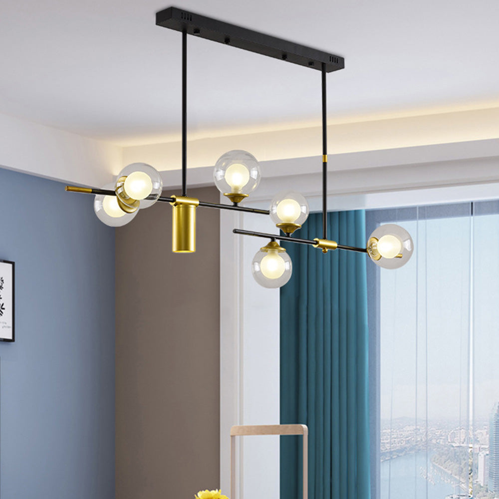 Brass Contemporary LED Chandelier Sputnik Chandelier 7-Light - Cueteks