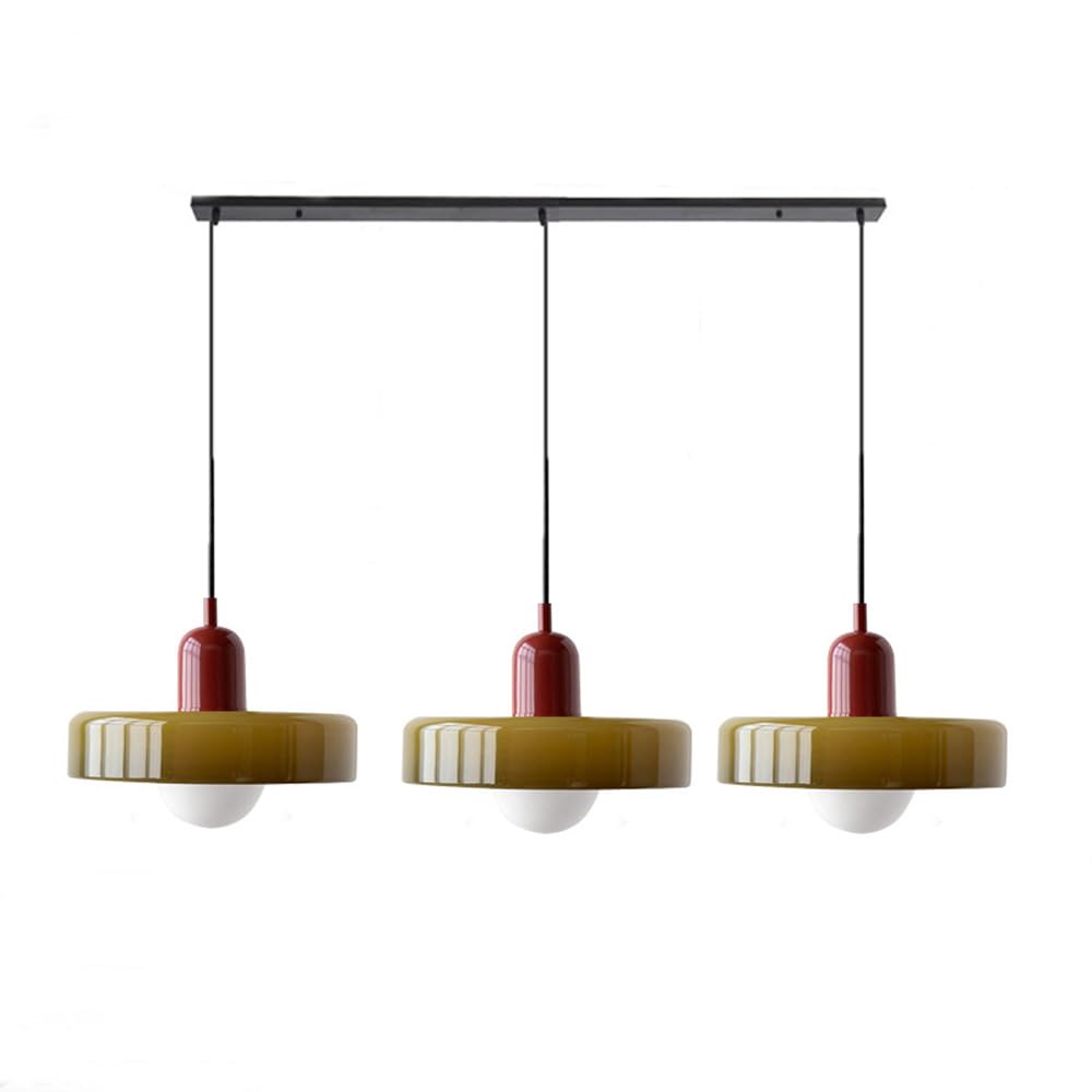 3 Heads Bauhaus Modern Simple Glass Pendant Light - Cueteks