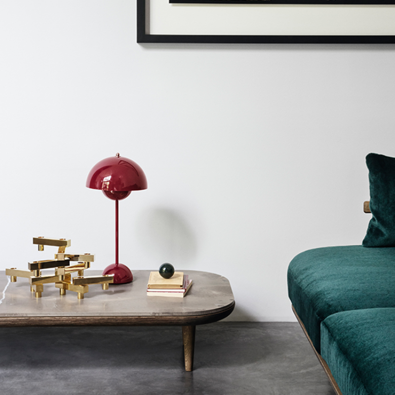 Morandi Mushroom Table Lamp, Rechargeable, Multi Colors, Metal - Cueteks