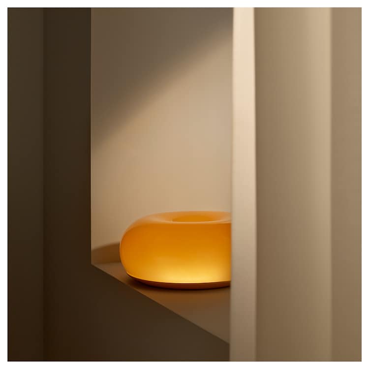 Cute Donut Lamp Orange / White Table Lamp - Cueteks