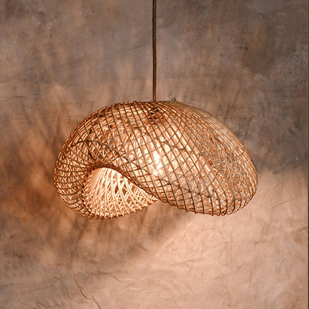 Muto Pendelleuchte, Rattan, ∅50/60/80cm - Cueteks