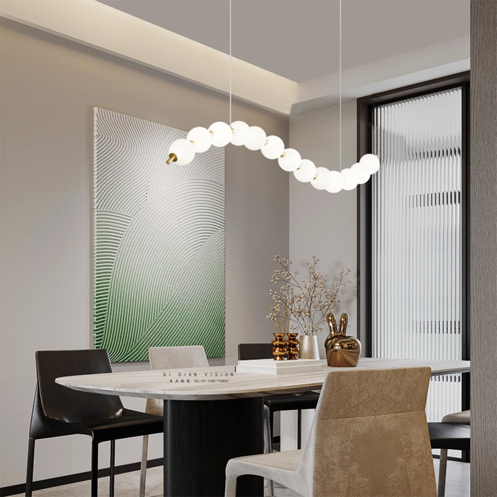 Creative Necklace String White Ball LED Pendant Lights - Cueteks