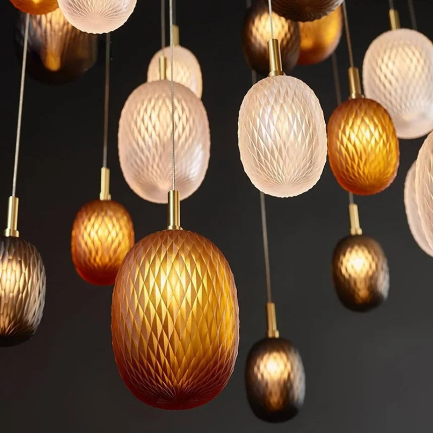 Design Stained Glass Ball Pendant Light - Cueteks
