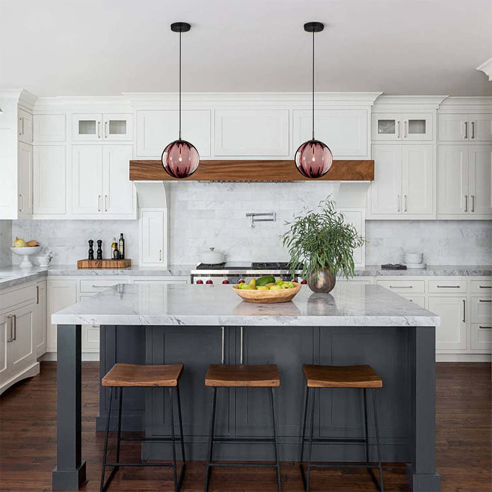 Modern Simple Round Glass Pendant Light - Cueteks