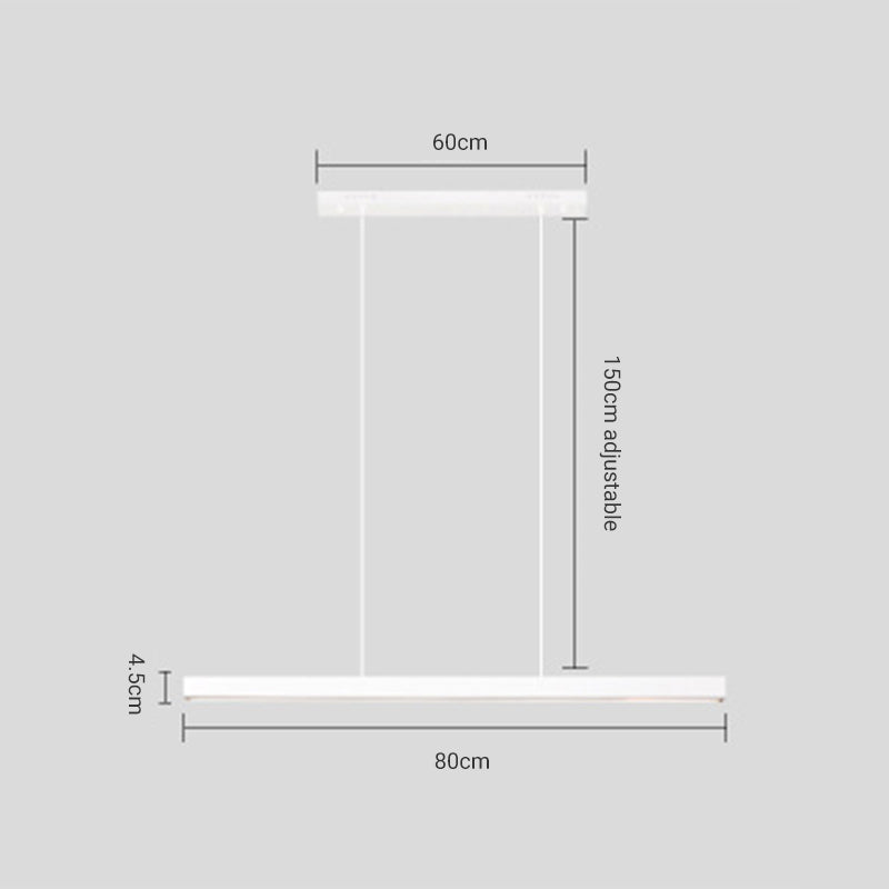 Edge Pendelleuchte Linear dimmbar, Metall&Holz, 60/80/100/120CM Lang - Cueteks