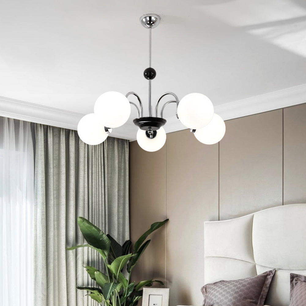 Chrome Chandelier Living Room Lighting Nordic Glass Chandelier - Cueteks