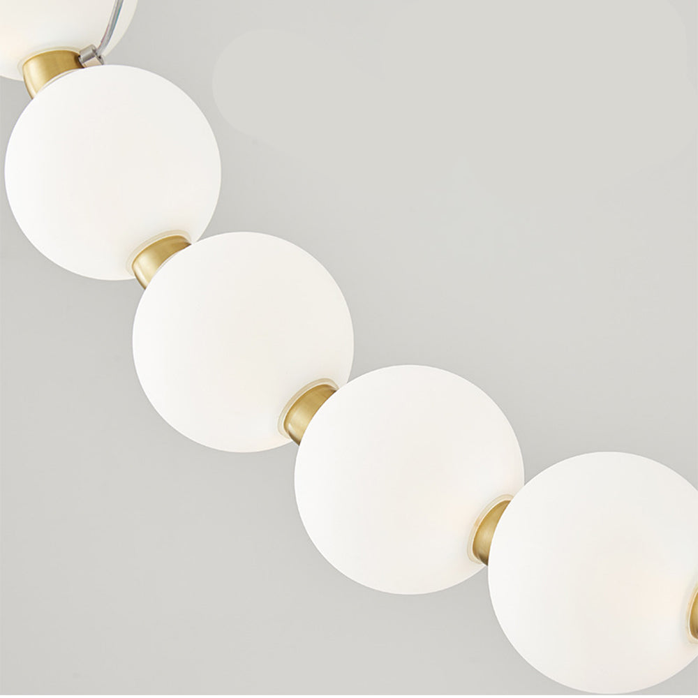 Unique Pearl Design White Ball LED Necklace Chandelier - Cueteks