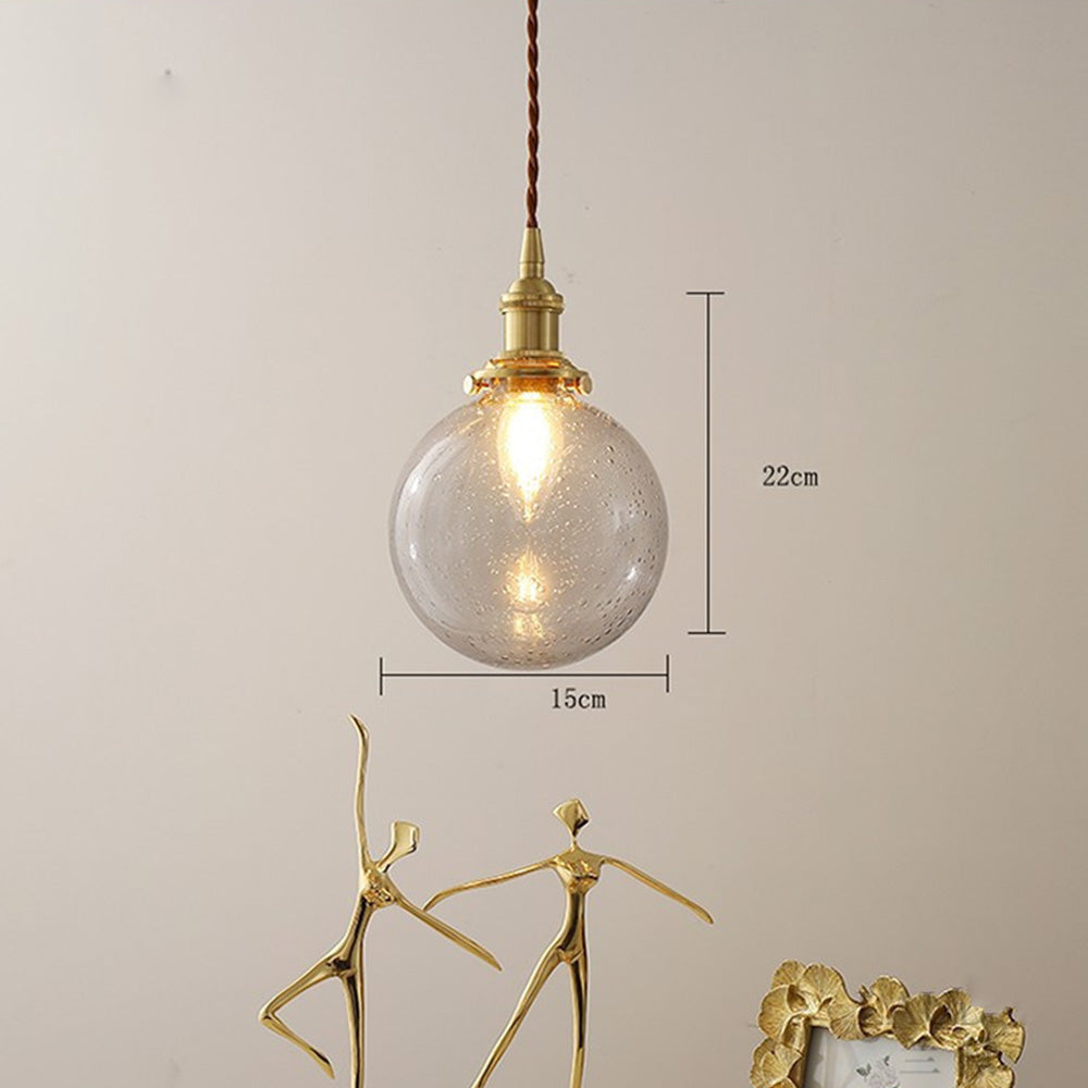 Glass Living Room Small Globe Pendant Light - Cueteks