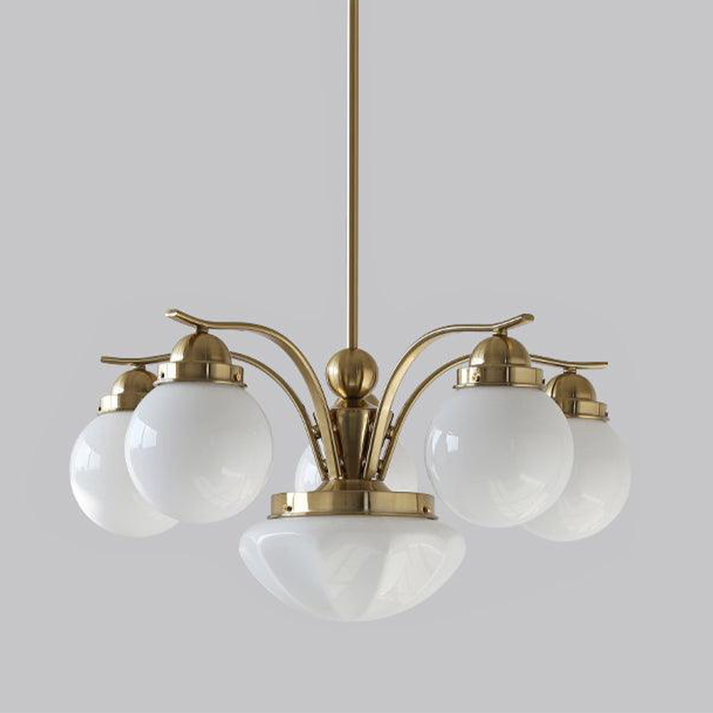 Vintage Ryttenberg Glass Chandelier - Cueteks