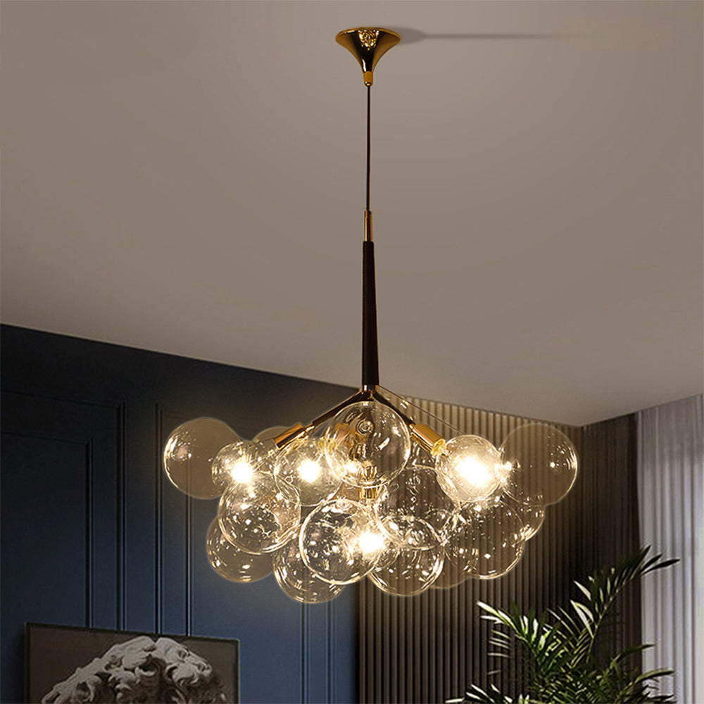 Large Glass Bubble Chandelier for Living Room - Cueteks