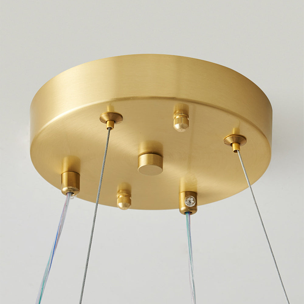 Unique Pearl Design White Ball LED Necklace Chandelier - Cueteks